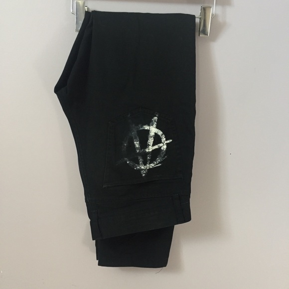 Ralph Lauren Ripped + Distressed Sons of Anarchy Style Black Jeans Denim 30 - Picture 11 of 11